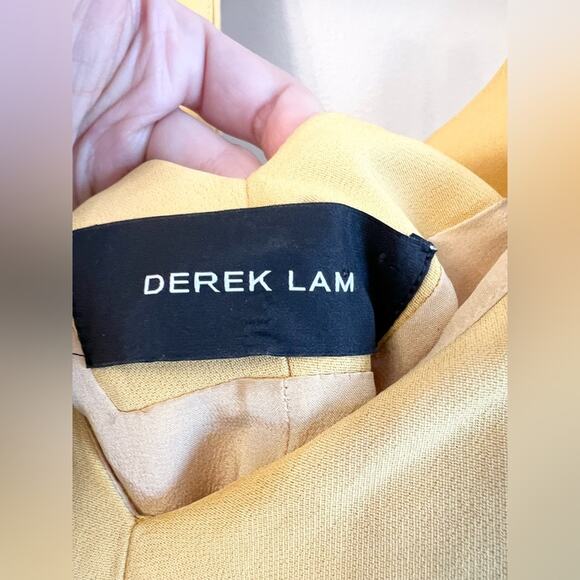 Derek Lam yellow sleeveless fit and flare dress wedding office spring - Picture 8 of 12